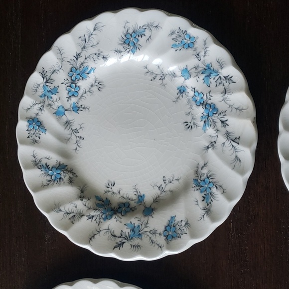 Myott England Forget Me Not Fine Staffordshire Ware Blue Floral Shabby Chic - Picture 3 of 16